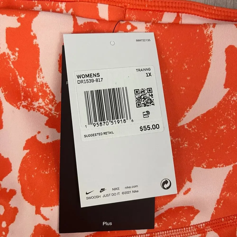 Nike Dri-Fit‎ Women's Plus Size 1X Mid-Rise Training 7